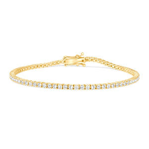 Yellow Gold Tennis Diamond Bracelet