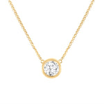 Queen Bezel Diamond Necklace