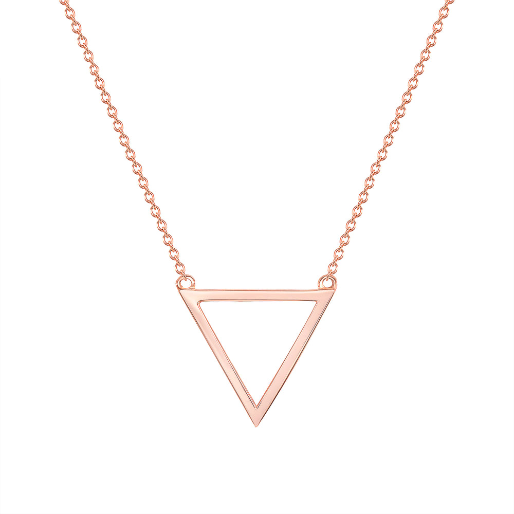 Rose Gold Triangle Necklace 