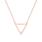 White Gold Triangle Pendant Necklace