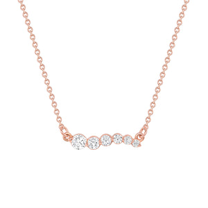 Rose Gold Diamond Necklace 