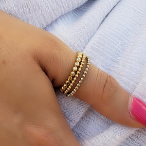 gold ball stackable ring 