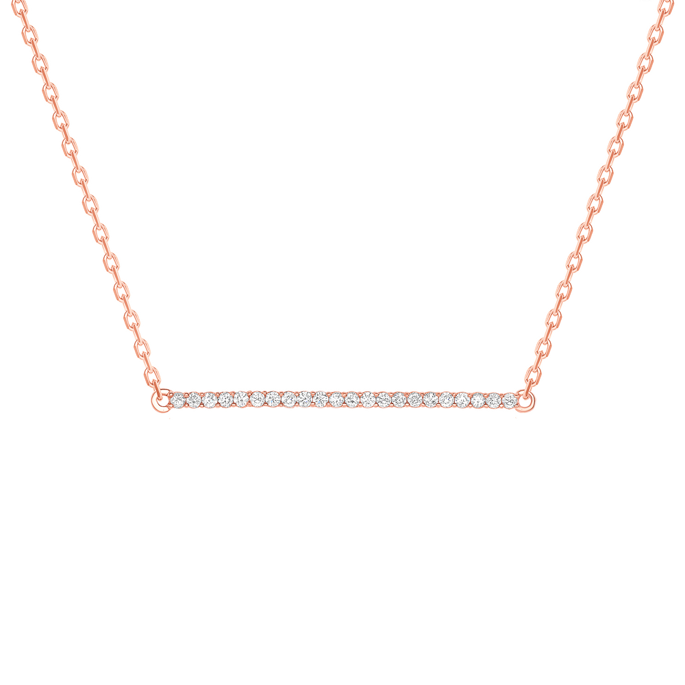 rose gold vertical bar necklace 