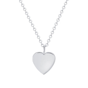 white gold heart necklace