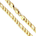 14K Solid Gold Figaro Chain 11mm