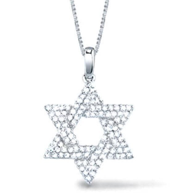 1/2 Carat Star of David Pendant Pave Diamonds