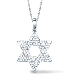1/2 Carat Star of David Pendant Pave Diamonds