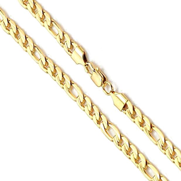 14K Solid Gold Figaro Chain 10mm