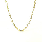 14K PaperClip Yellow Gold Chain Necklace 4.5mm