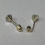 Round Cut Stud Earrings 14K Solid Yellow Gold 4MM 4 Prong With Safety Backing