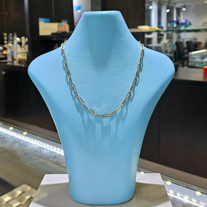 14K PaperClip Yellow Gold Chain Necklace 4.5mm