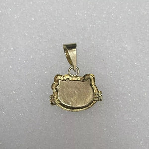 Kitty Cat Pendant 14K Solid Yellow Gold Charm