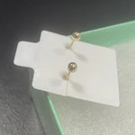 14K Solid Yellow Gold Unicorn Stud Earrings With Safety Backing