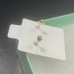 14K Solid Yellow Gold Unicorn Stud Earrings With Safety Backing