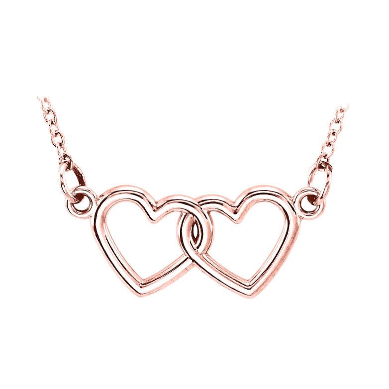 14k rose gold infinity heart necklace