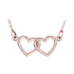 14k white gold infinity heart necklace