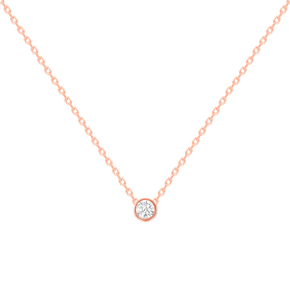Petite Bezel Diamond Necklace