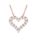 heart outline diamond necklace