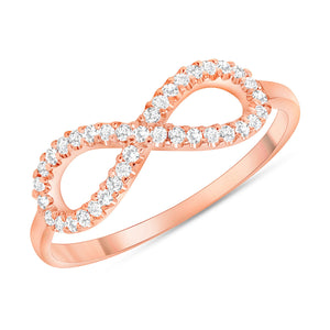Infinity Diamond Ring Delicate Beautiful Ledodi