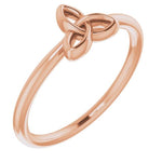 14k white gold trinity ring