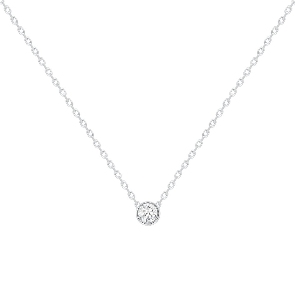 Petite Bezel Diamond Necklace
