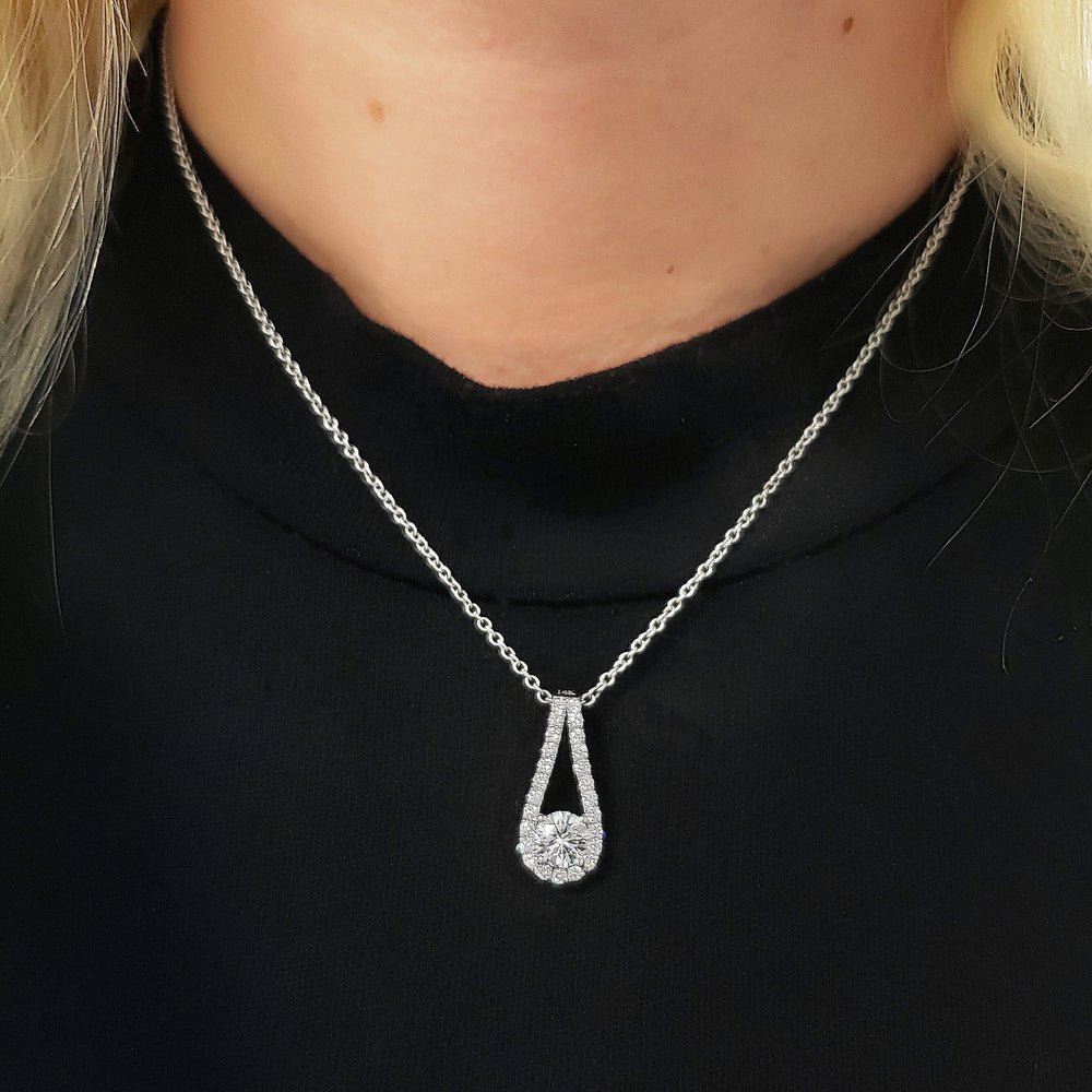 Diamond Drop Pendant Necklace