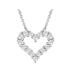 heart outline diamond necklace