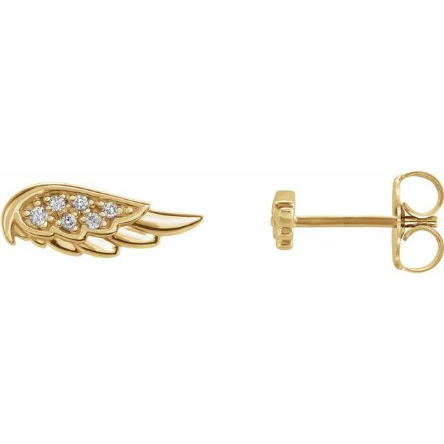 Angel Wing Diamond Earrings