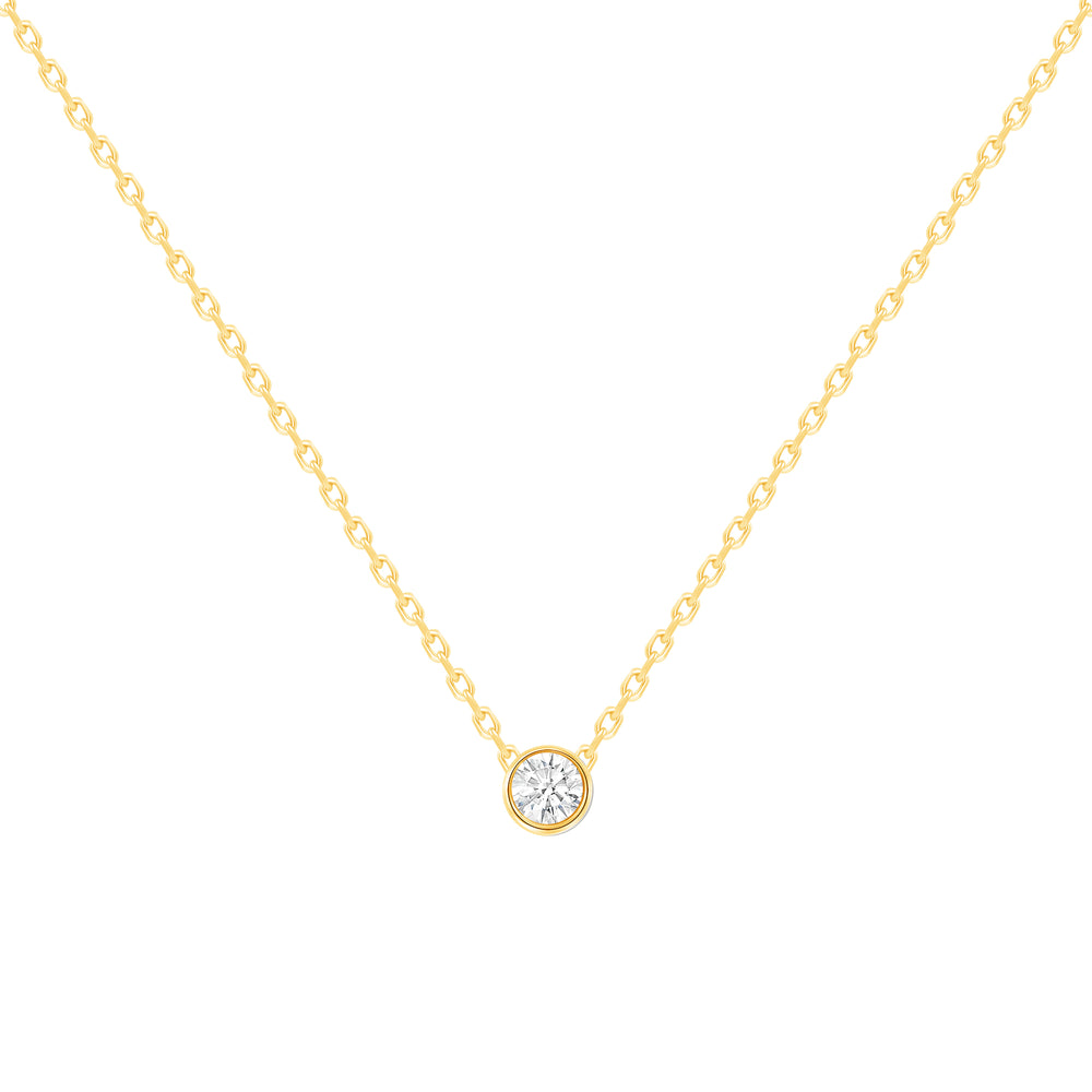 Petite Bezel Diamond Necklace