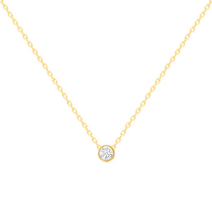 Petite Bezel Diamond Necklace