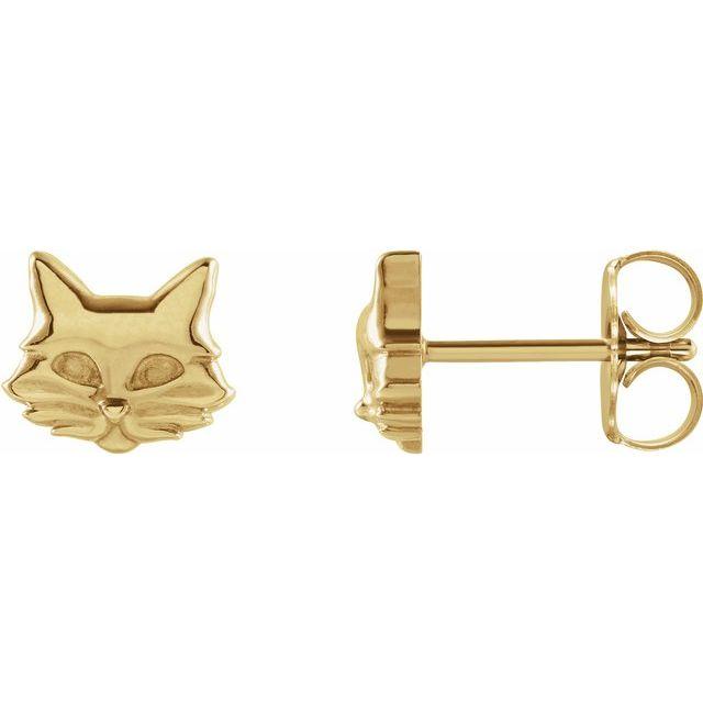 Cat Stud Earrings