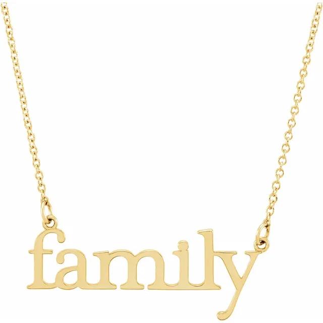 "Family" Pendant Necklace