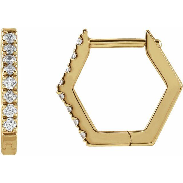 Geometric Diamond Hoop Earrings