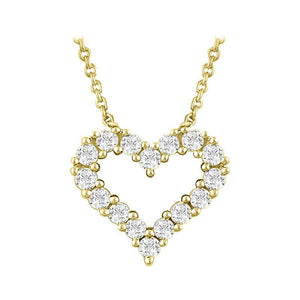heart outline diamond necklace