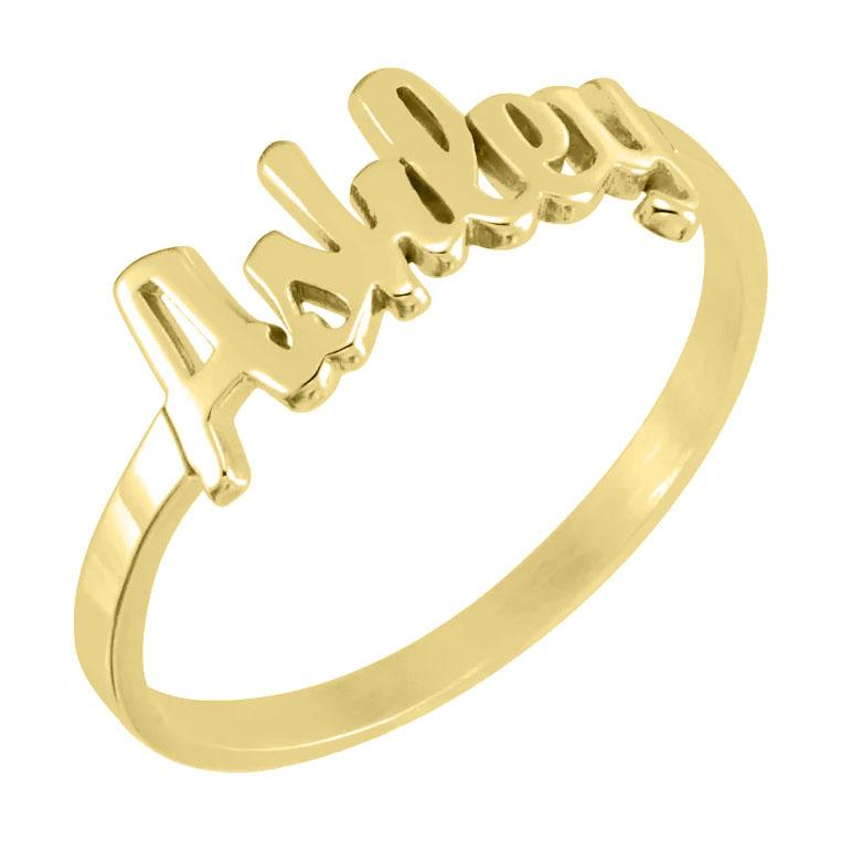 Personalize Script Ring