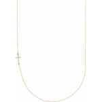 Sideways Cross Diamond Necklace