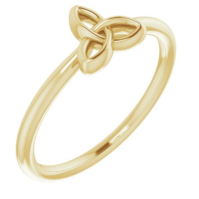 14k yellow gold trinity ring