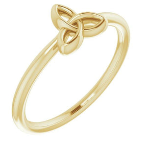 14k yellow gold trinity ring