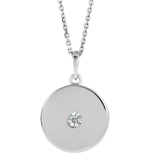 Gold Disc Diamond Necklace