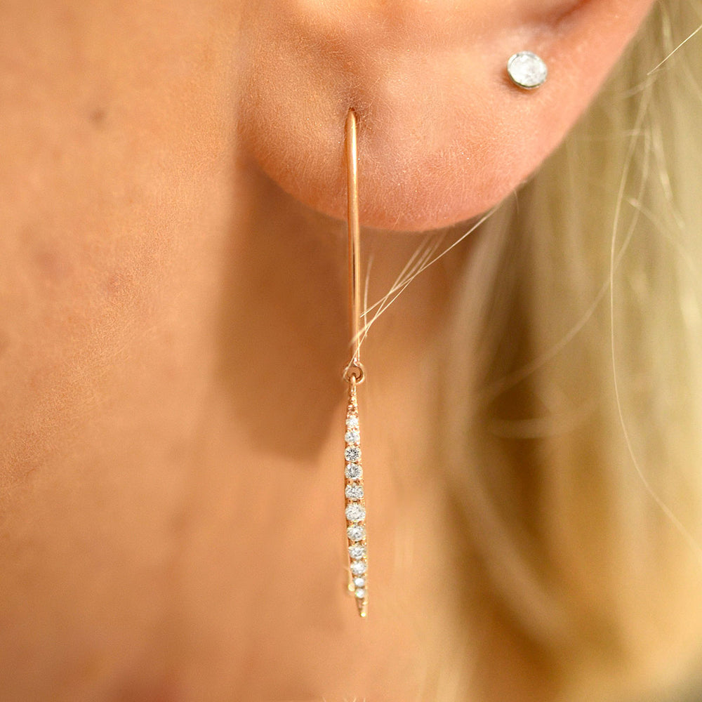 paris diamond dangle earrings 