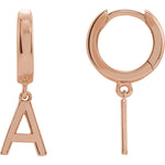 Initial Huggie Hoop Earrings