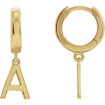 Initial Huggie Hoop Earrings