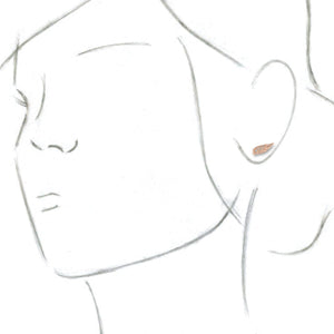 Angel Wind Design Diamond In Earring On Ear