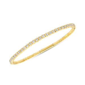 yellow gold diamond bangle 