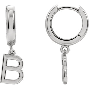 Initial Huggie Hoop Earrings