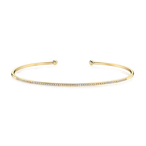 Be Brave Yellow Gold Bangle Bracelet 