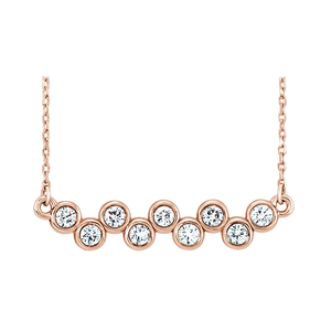 Beautiful Rose Gold Diamond Bezel Bracelet