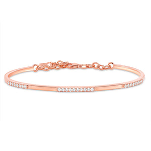 rose gold diamond cuff bangle 