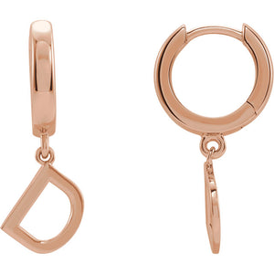 Initial Huggie Hoop Earrings