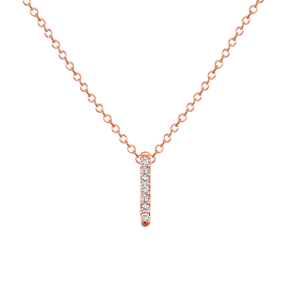 Diamond Bar Necklace Pendant